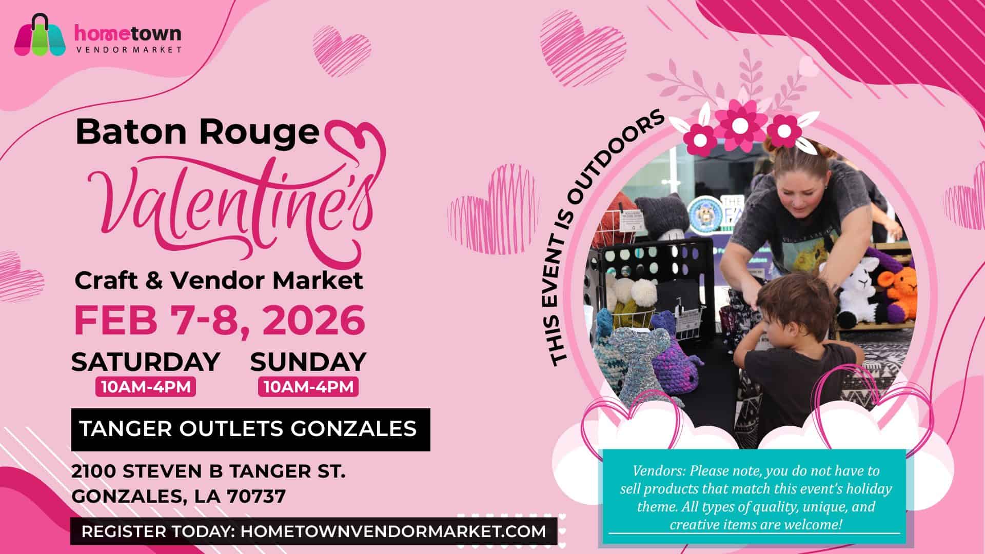 Valentine’s Craft and Vendor Market (Feb. 7-8)