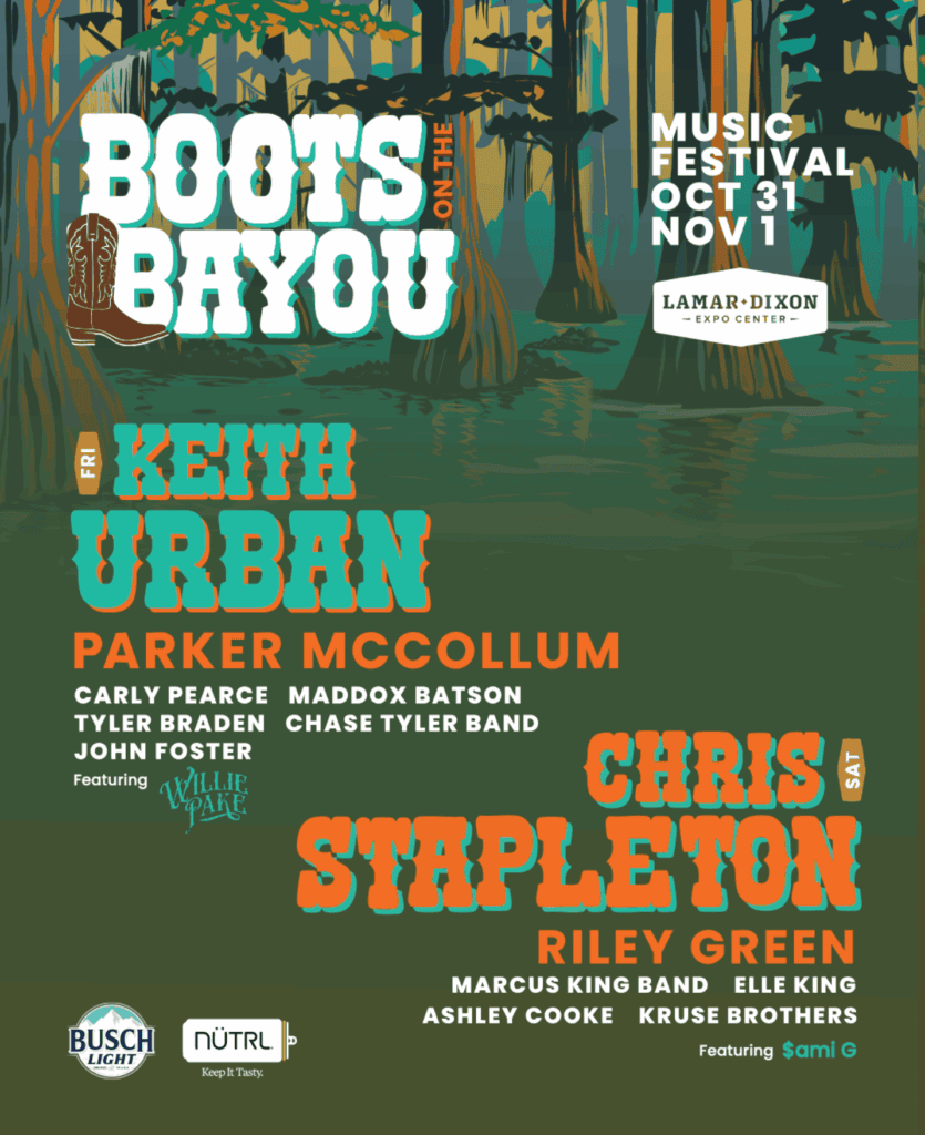 Boots on the Bayou Music Festival (Oct. 31 – Nov. 1)