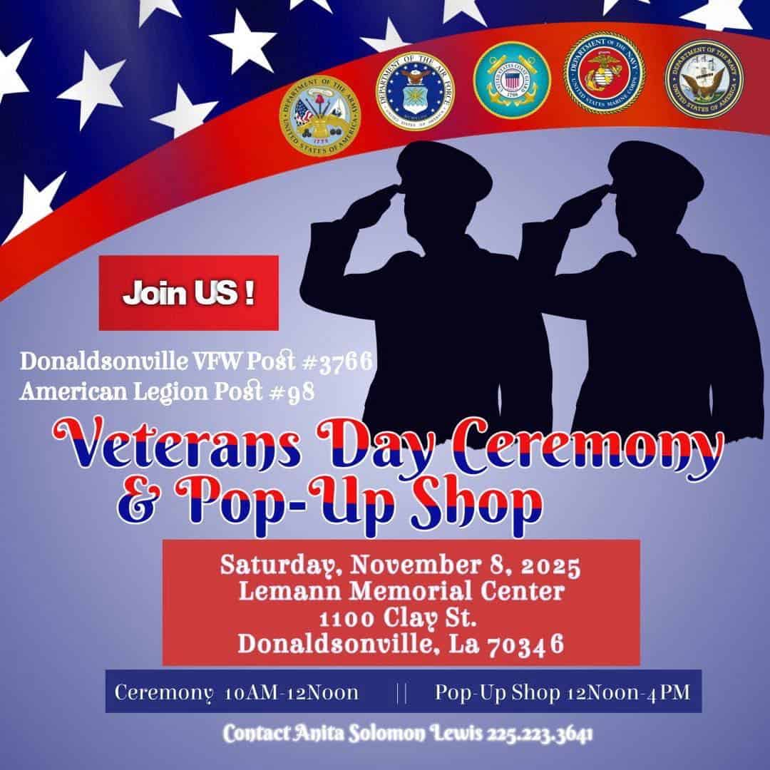 Veterans Day Ceremony and Pop-up Shop
