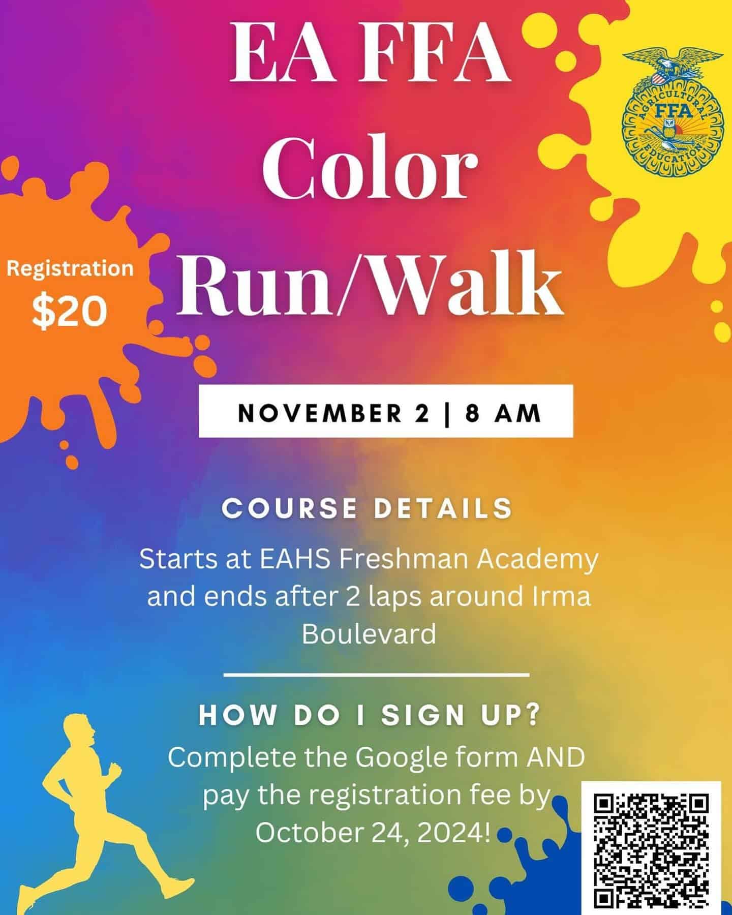 EA FFA Color Run/Walk - Louisiana's Sweet Spot