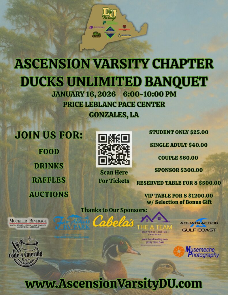 Ascension Varsity Chapter Ducks Unlimited Banquet