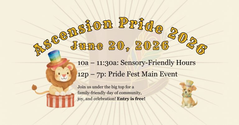 2026 Ascension Pride Festival in June 20