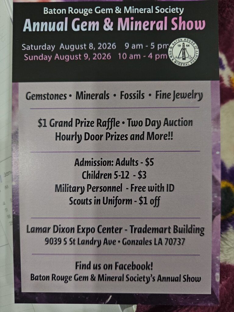 Gem and Mineral Show flyer