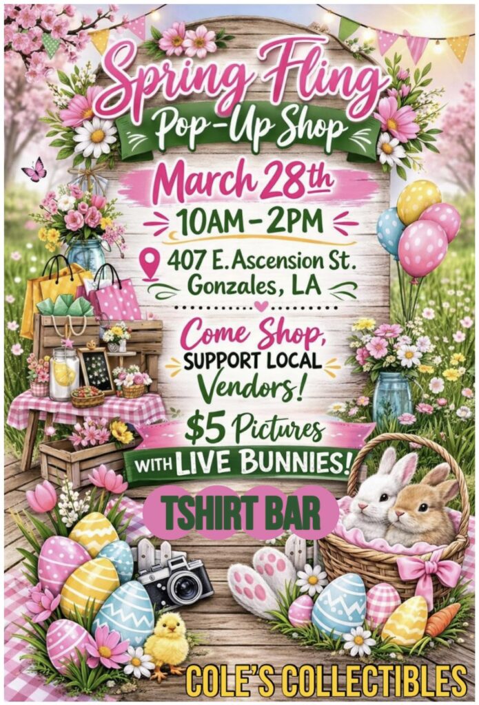 Spring Fling Pop up Shop at Cole's Collectibles