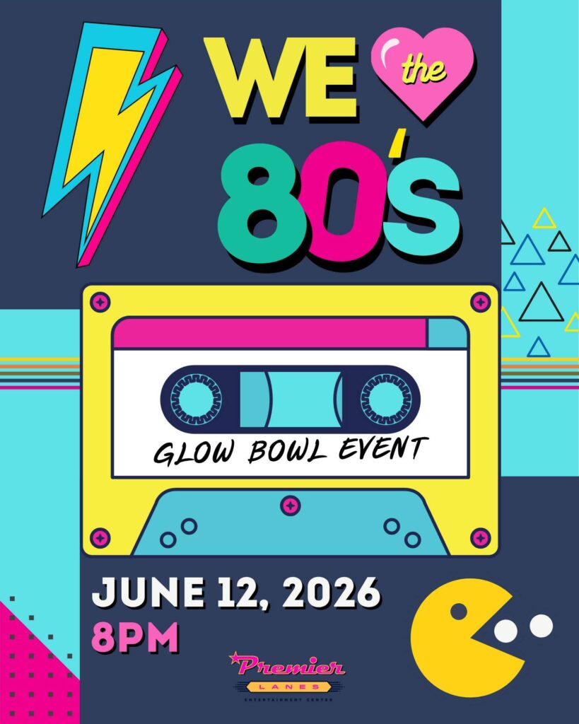 80s glow bowl event