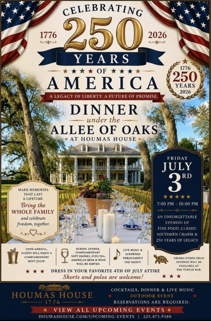 3rd of July Dinner at Houmas House