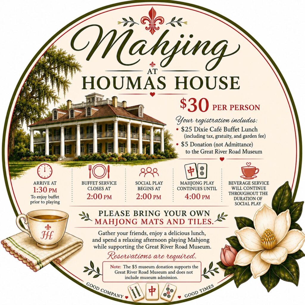 Mahjong Social Play at Houmas House