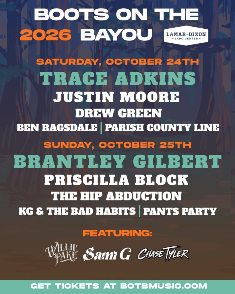 Boots on the Bayou festival lineup