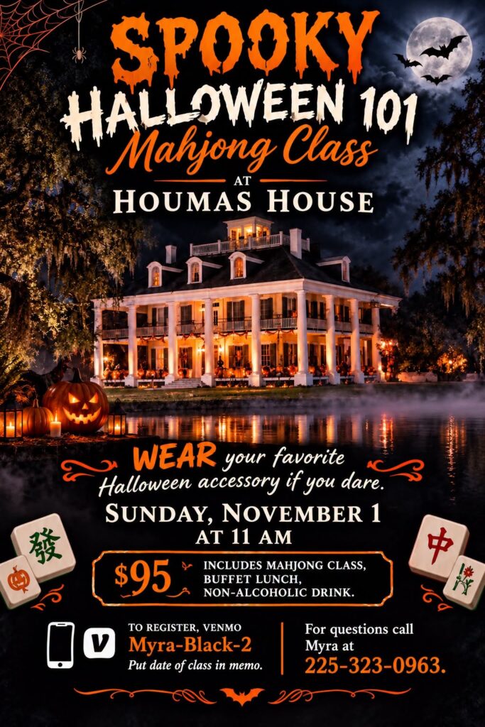 Spooky mahjong class at houmas house